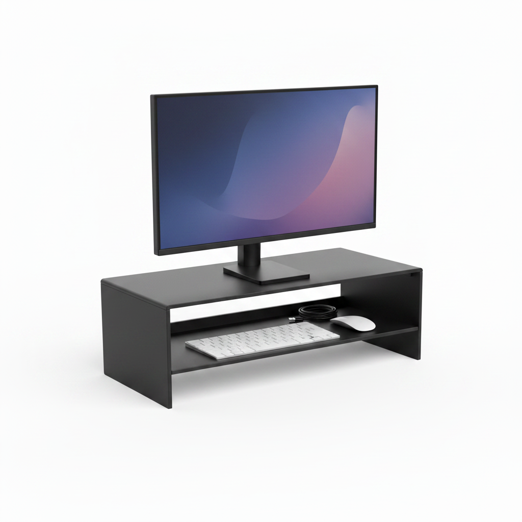 Monitor Riser with Storage Shelf