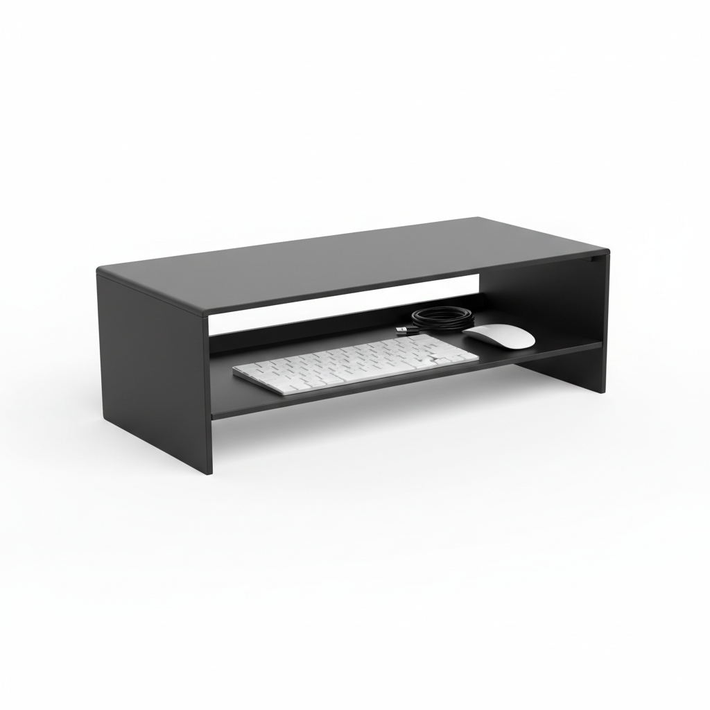 Monitor Riser with Storage Shelf
